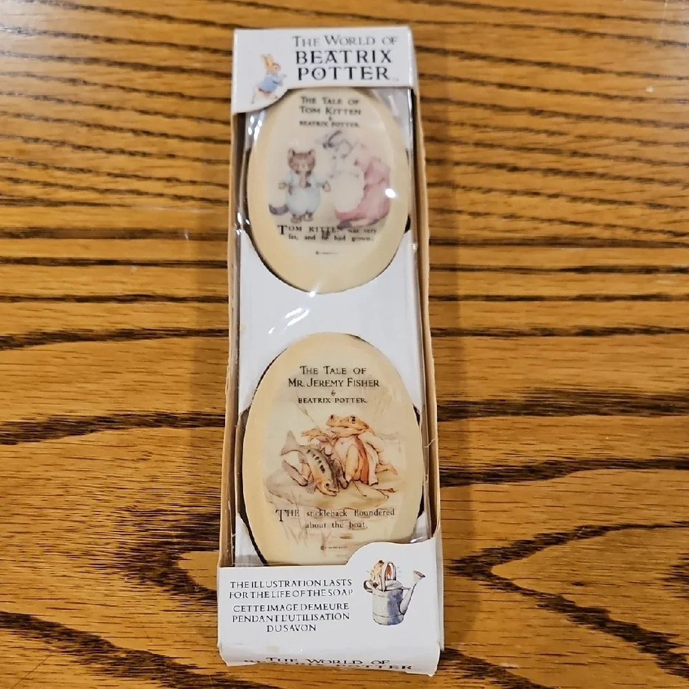 Beatrix Potter Illustrated Soap Set Collector 2 Bars Cream White